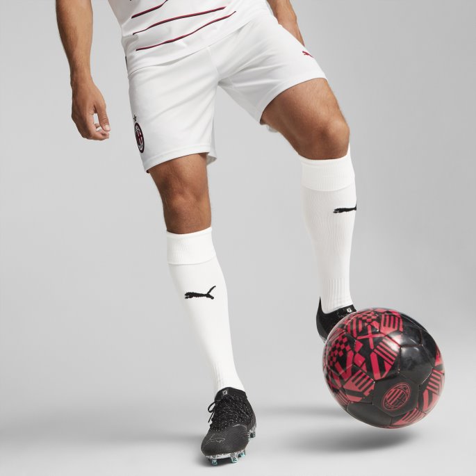 Puma På Salg Hvit-tango Rød A.c. Milan 22-23 Replica Shorts Menn