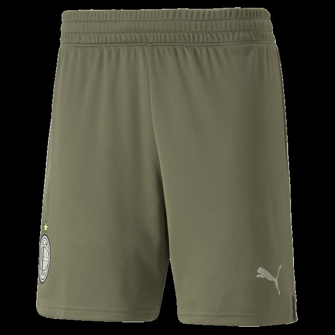 Mørkegrønn Mose-spring Mose Puma På Salg A.c. Milan 22-23 Replica Shorts Menn