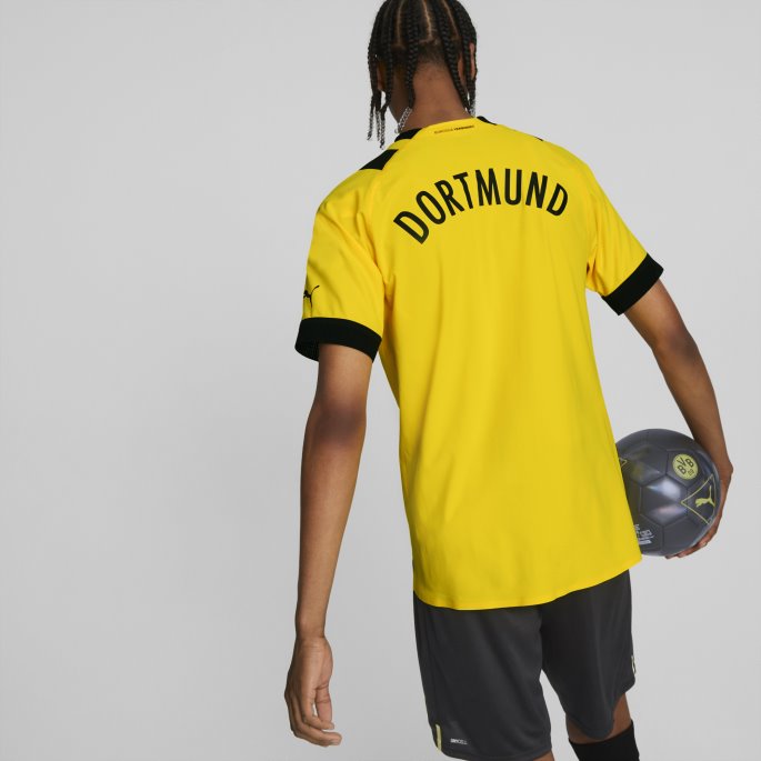 Borussia Dortmund Hjemme 22-23 Autentisk Trøye Menn Cyber Gul Puma På Salg