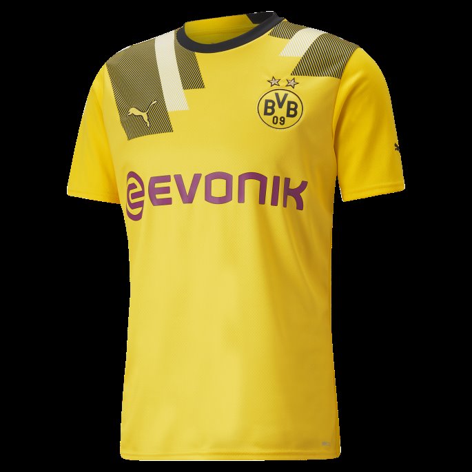 Cyber Gul Puma På Salg Borussia Dortmund Cup 22-23 Kopi Jersey Herre
