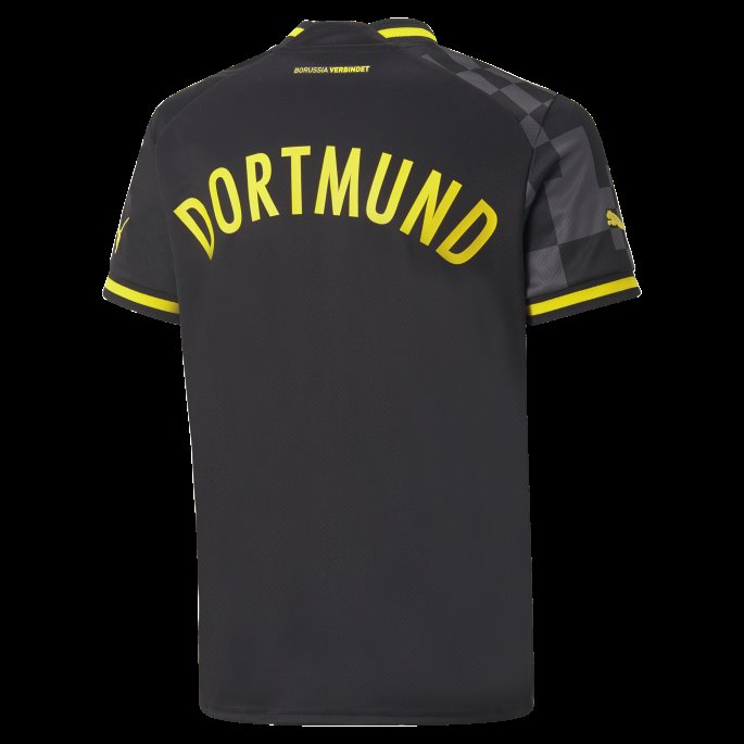 Svart Asfalt Borussia Dortmund Store Barns Borte '22-'23 Replika Jersey Puma På Salg