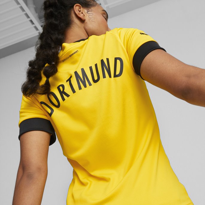 Cyber Gul Borussia Dortmund Hjemme 22-23 Kopi Jersey Kvinner Puma På Salg