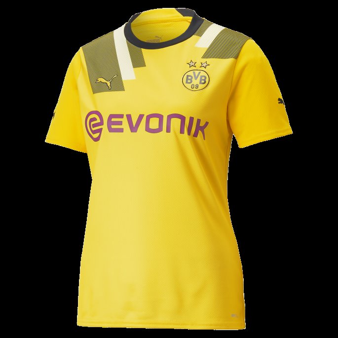 Cyber Gul Puma På Salg Borussia Dortmund Cup 22-23 Kopi Jersey Kvinner