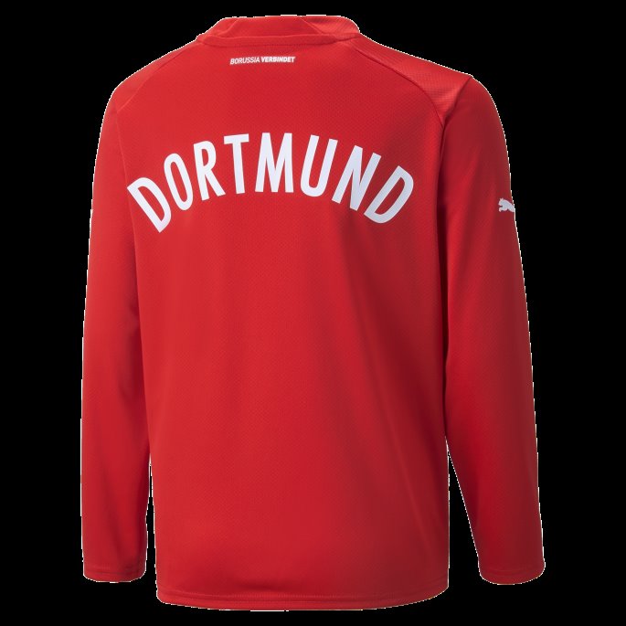 Borussia Dortmund Fotball Keeper Langermet Kopi Jersey Ungdom Puma På Salg Rød