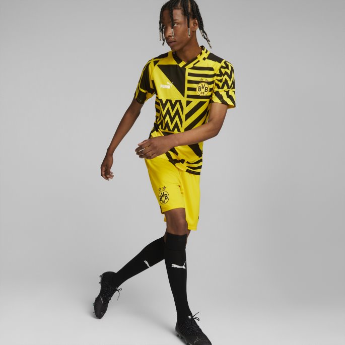 Borussia Dortmund 22-23 Replica Shorts Menn Puma På Tilbud Cyber Yellow