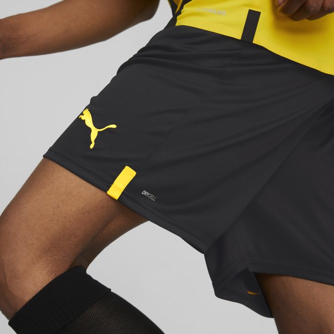 Puma På Tilbud Borussia Dortmund 22-23 Replica Shorts Menn Svart-cyber Gul