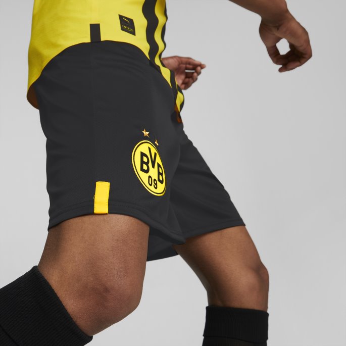 Puma På Tilbud Svart-cyber Gul Borussia Dortmund 22-23 Replica Shorts Herre