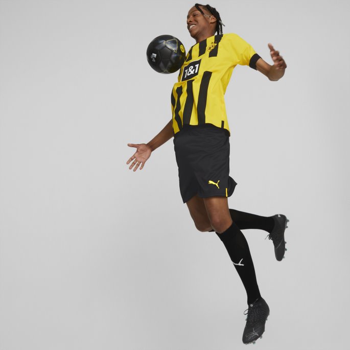 Puma På Tilbud Svart-cyber Gul Borussia Dortmund 22-23 Replica Shorts Herre
