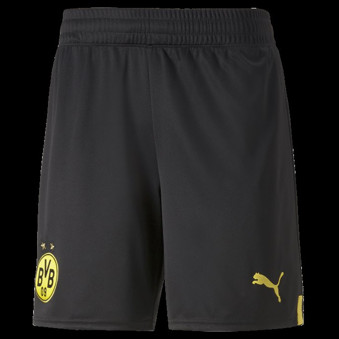 Puma På Tilbud Svart-cyber Gul Borussia Dortmund '22-'23 Replikashorts For Menn