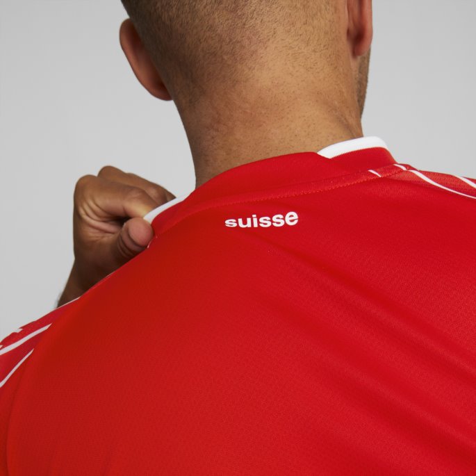 Puma På Salg Rød-hvit Sveits Hjemme 22-23 Replica Jersey Herre