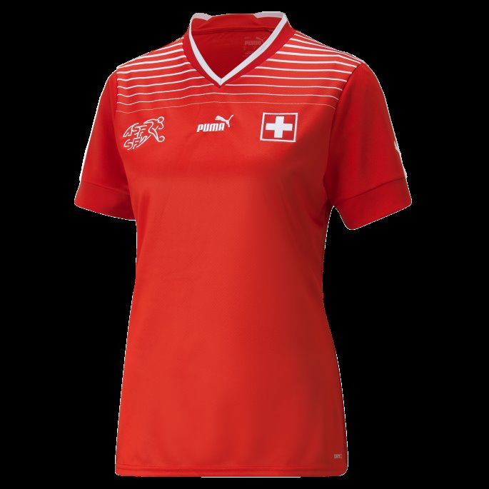 Sveits Hjemme 22-23 Kopi Jersey Kvinner Rød-hvit Puma På Salg