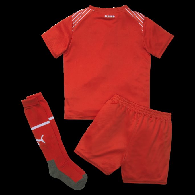 Rød-hvit Sveits Hjemme 22-23 Mini Kit Puma På Salg