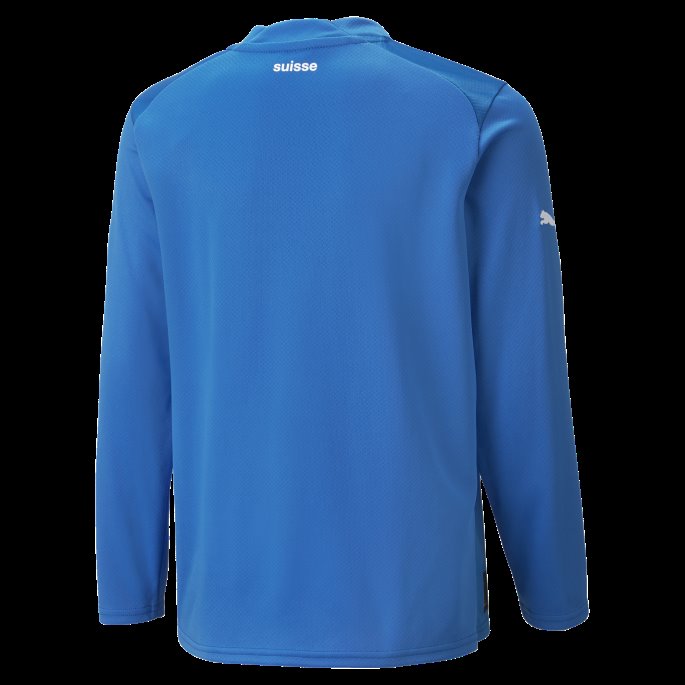 Sveits Fotball Målvakt Langermet Kopi Jersey Ungdom Puma På Salg Elektrisk Blå Limonade