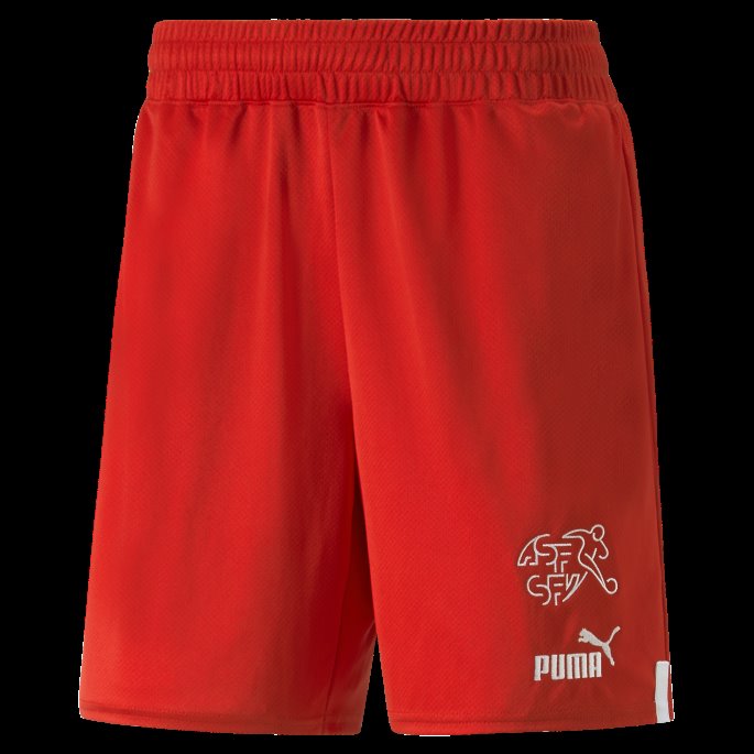 Sveits 22-23 Replica Shorts Menn Rød-hvit Puma På Tilbud