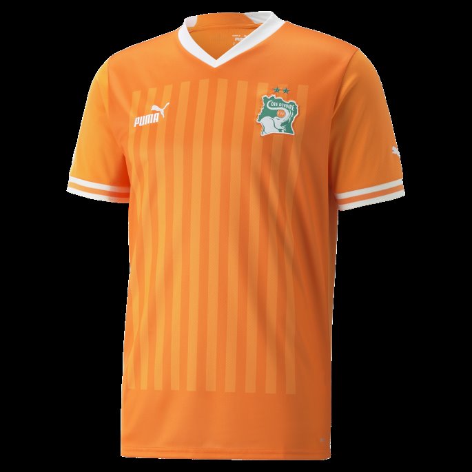 Livlig Oransje-hvit Elfenbenskysten Hjem 22-23 Replika Jersey Menn Puma På Salg