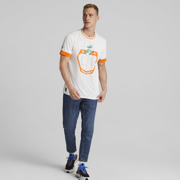 Elfenbenskysten Borte 22-23 Replica Jersey Menn Hvit Pepper Grønn Puma På Salg