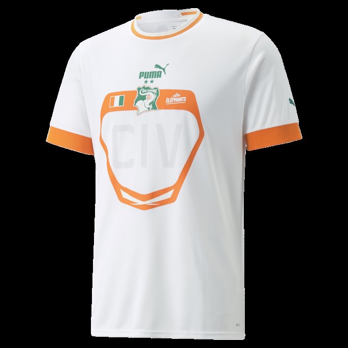 Elfenbenskysten Borte 22-23 Replica Jersey Menn Hvit Pepper Grønn Puma På Salg