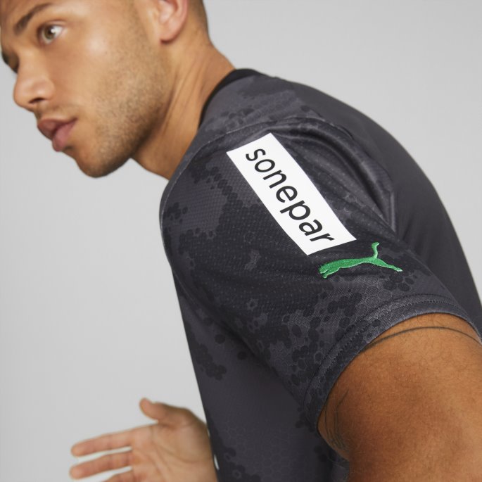 Puma På Tilbud Svart-fantom Svart-grønn Borussia M Nchengladbach Tredje 22-23 Kopi Jersey Herre