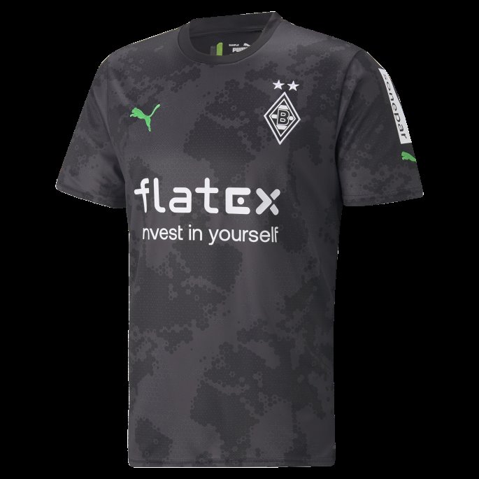 Puma På Tilbud Svart-fantom Svart-grønn Borussia M Nchengladbach Tredje 22-23 Kopi Jersey Herre