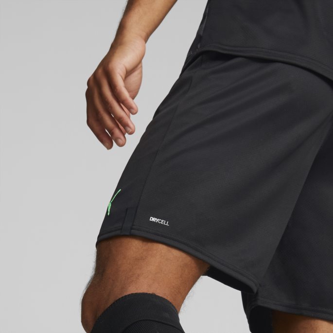 Svart-fantom Svart-grønn Borussia M Nchengladbach 22-23 Replica Shorts Menn Puma På Tilbud