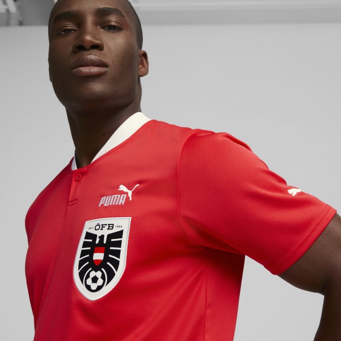 Puma På Tilbud Rød-hvit Austria Hjemme 22-23 Replica Jersey Herre