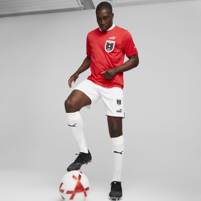 Puma På Tilbud Rød-hvit Austria Hjemme 22-23 Replica Jersey Herre