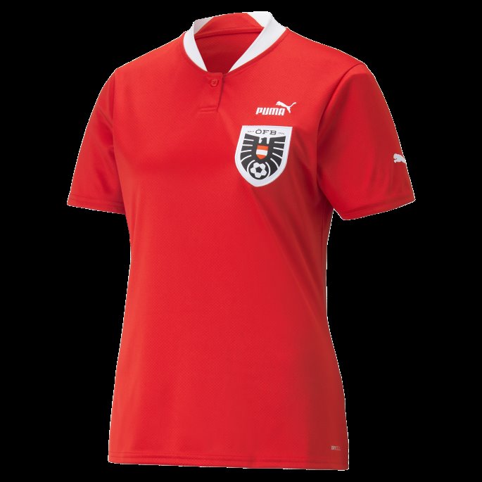 Puma På Salg Austria Home 22-23 Replica Jersey Dame Rød-hvit