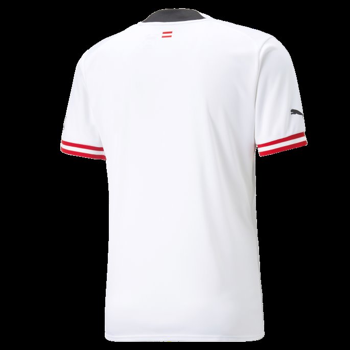 Hvit-svart Austria Borte 22-23 Replica Jersey Herre Puma På Salg