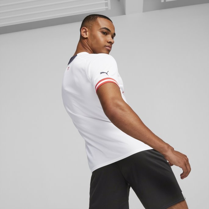 østerrike Borte '22-'23 Herre-replika Jersey Puma På Salg Hvit-svart