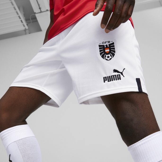 Hvit-svart Puma På Salg Austria Home 22-23 Replica Shorts Herre