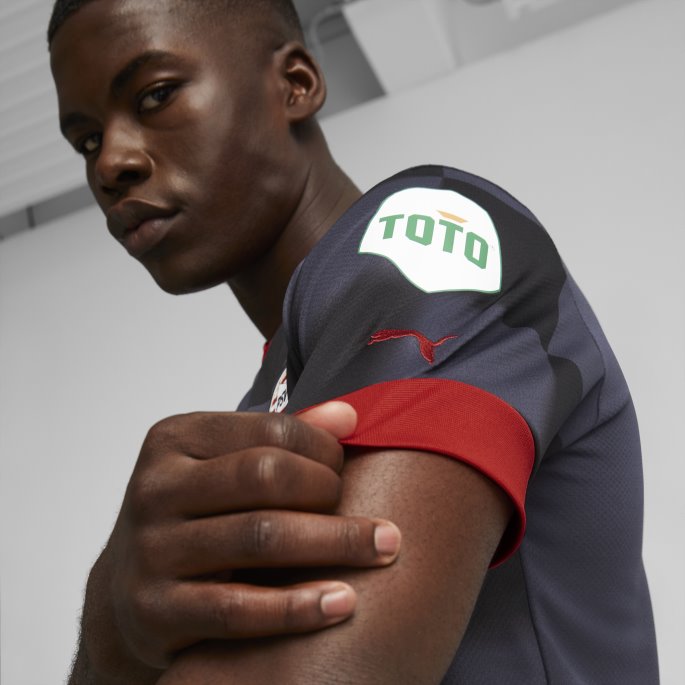 Puma På Salg Parisian Night-high Risk Red Psv Eindhoven Borte 22-23 Replica Jersey Herre
