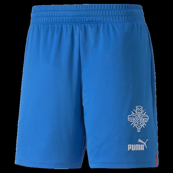 Island 22-23 Replica Shorts Menn Puma På Tilbud Elektrisk Blå Limonade