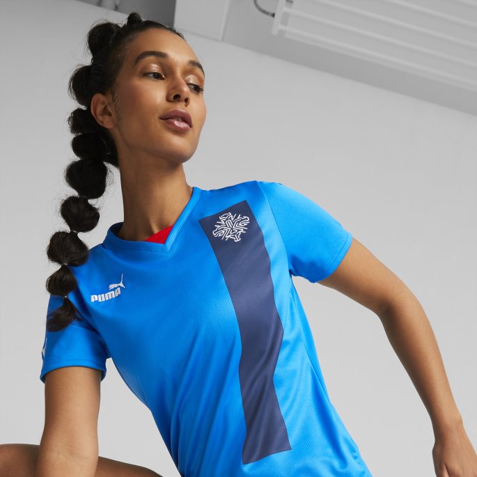 Elektrisk Blå Limonade Puma På Salg Iceland Home 22-23 Replica Jersey Women