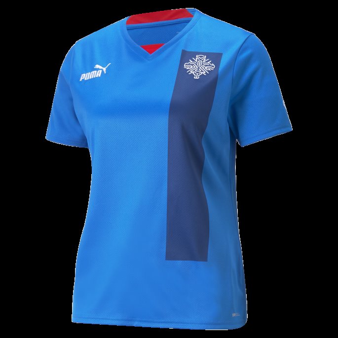 Elektrisk Blå Limonade Puma På Salg Iceland Home 22-23 Replica Jersey Women
