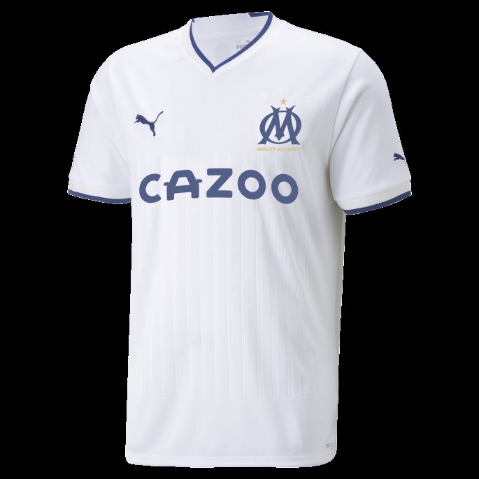 Hvit-limoges Puma På Salg Olympique De Marseille Hjemme '22-'23 Herre Kopi Jersey