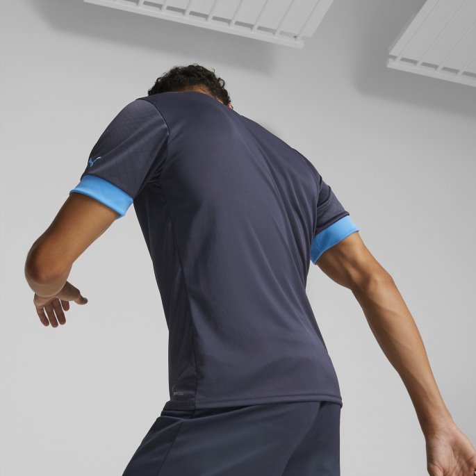 Puma På Tilbud Parisian Night-Blue Azure Olympique De Marseille Borte 22-23 Replica Jersey Herre