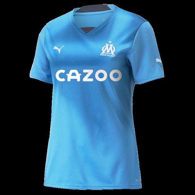 Olympique De Marseille Tredje 22-23 Kopi Jersey Kvinner Bleu Azur-mykonos Blå Puma På Salg