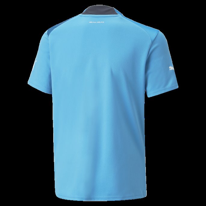 Olympique De Marseille Tredje 22-23 Replika Jersey Ungdoms Puma På Salg Bleu Azur-mykonos Blå
