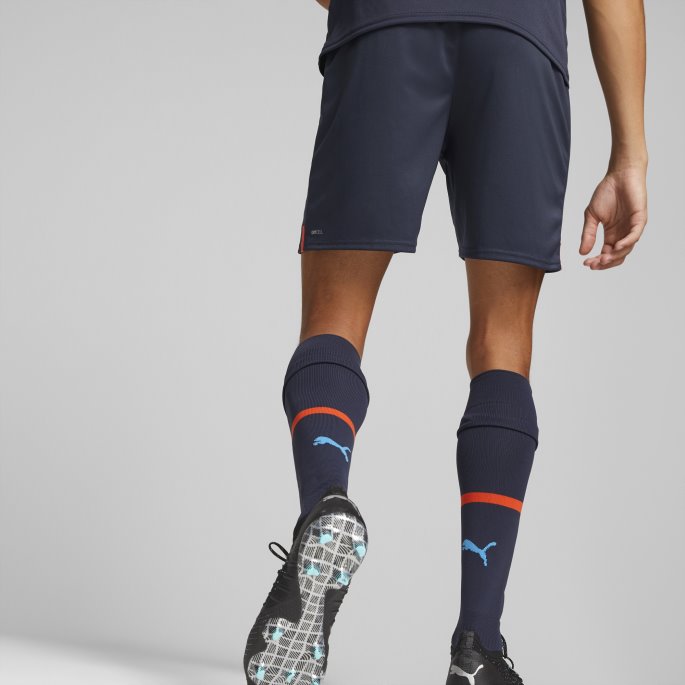 Parisisk Natt-bleu Azur Puma På Salg Olympiske Marseille 22-23 Replica Shorts Menn