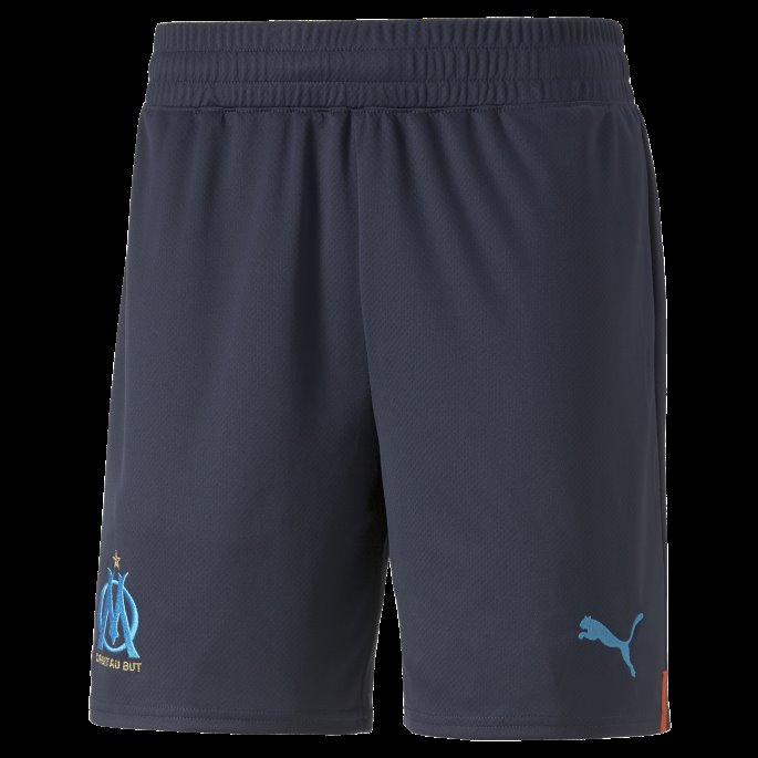 Parisisk Natt-bleu Azur Puma På Salg Olympiske Marseille 22-23 Replica Shorts Menn