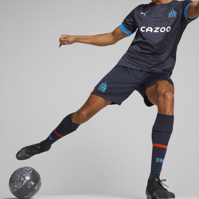 Puma På Salg Olympique De Marseille 22-23 Replica Shorts Menn Parisian Night-Azure Blue