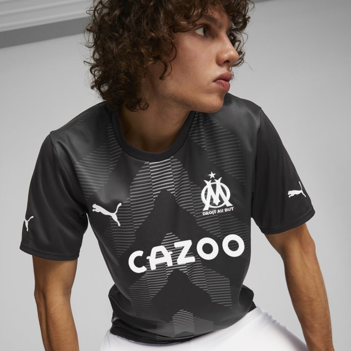 Puma På Salg Svart Olympique De Marseille Fotball Keeper Kortermet Kopi Jersey Herre