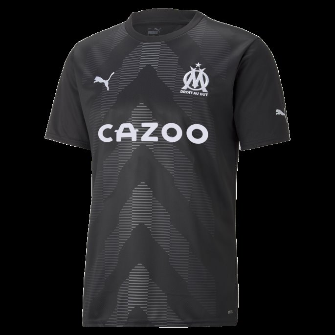 Puma På Salg Svart Olympique De Marseille Fotball Keeper Kortermet Kopi Jersey Herre