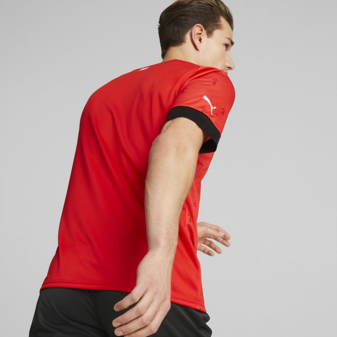 Puma På Salg Stadion Rennais F.c. Hjemme 22-23 Replica Jersey Menn Rød-svart