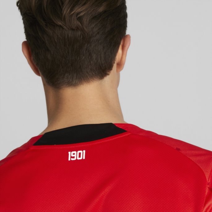 Puma På Salg Stadion Rennais F.c. Hjemme 22-23 Replica Jersey Menn Rød-svart