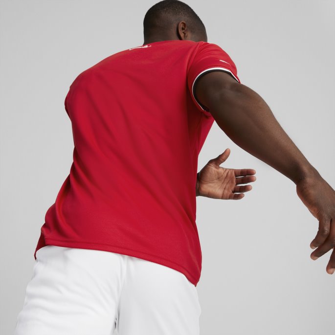 Puma På Tilbud Egypt Hjem 22-23 Replica Jersey Herre Tango Rød -hvit