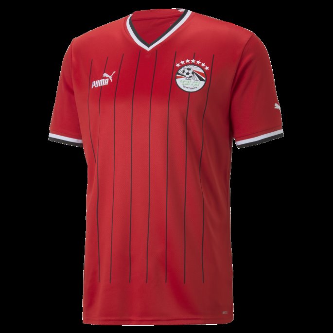 Puma På Tilbud Egypt Hjem 22-23 Replica Jersey Herre Tango Rød -hvit