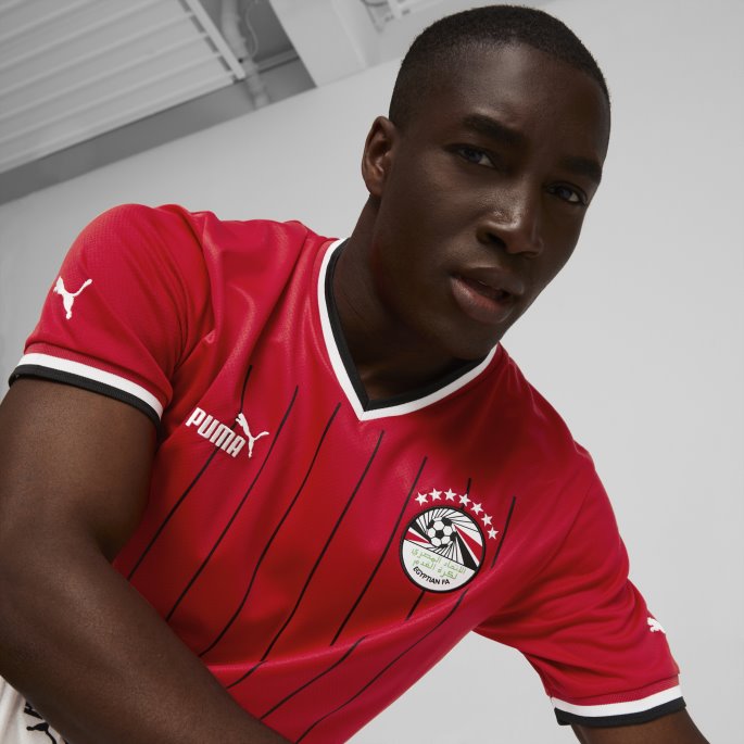 Puma På Tilbud Tango Rød -hvit Egypt Hjem 22-23 Replika Jersey Herre