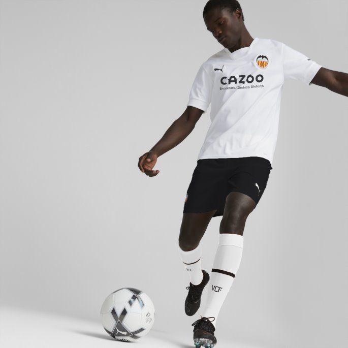 Valencia Cf Home 22-23 Replica Jersey Herre Hvit-svart Puma På Salg