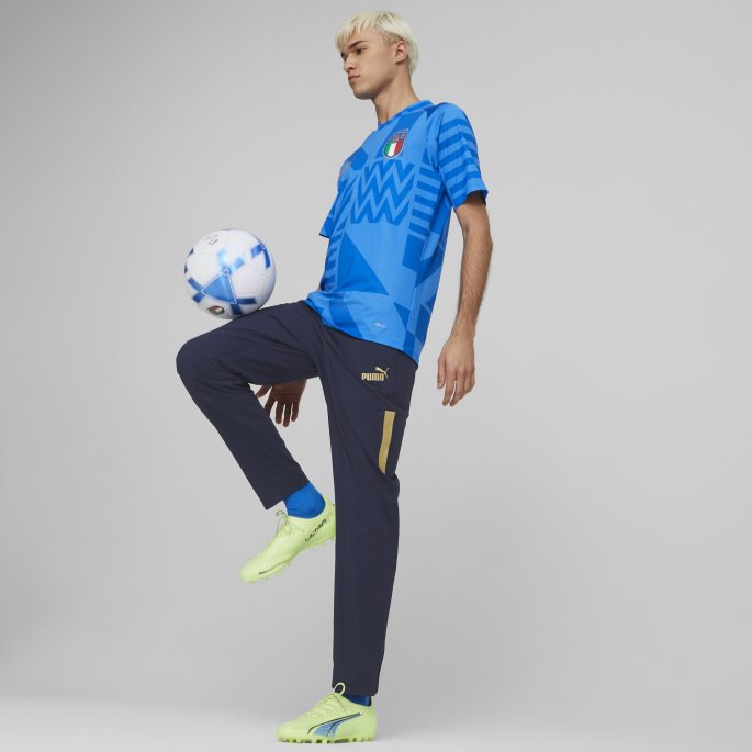 Puma På Tilbud Italien Fotball Hjemme Herre Førkampstrøye Tenne Blå-elektrisk Blå
